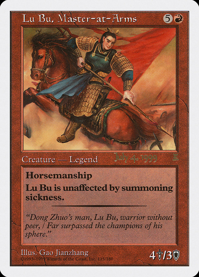 Lu Bu, Master-at-Arms (July 4, 1999) [Portal Three Kingdoms Promos] | Gauntlet Hobbies - Angola