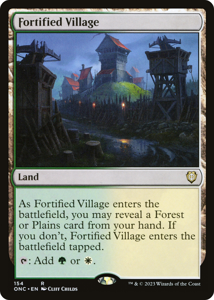 Fortified Village [Phyrexia: All Will Be One Commander] | Gauntlet Hobbies - Angola