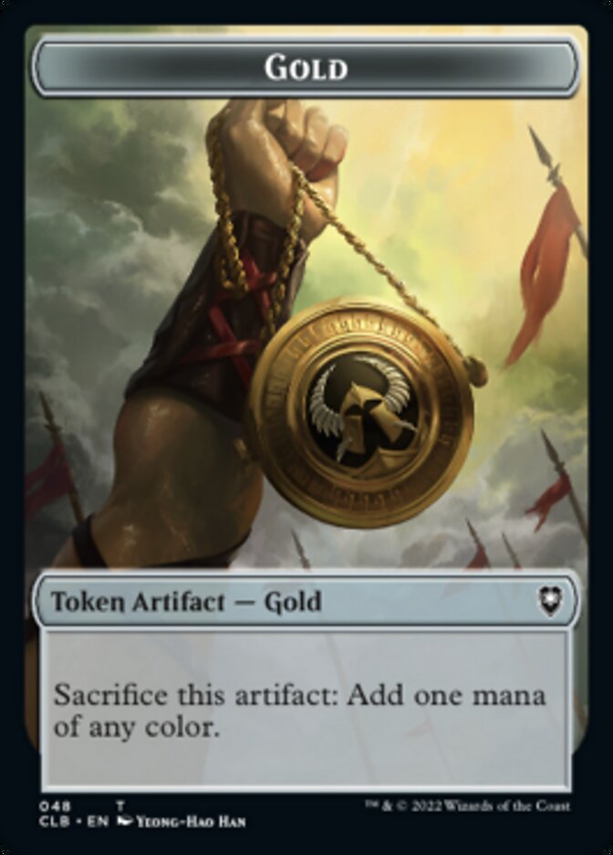 Gold // Dragon Double-sided Token [Commander Legends: Battle for Baldur's Gate Tokens] | Gauntlet Hobbies - Angola