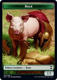 Boar // Spirit Double-sided Token [Kaldheim Commander Tokens] | Gauntlet Hobbies - Angola