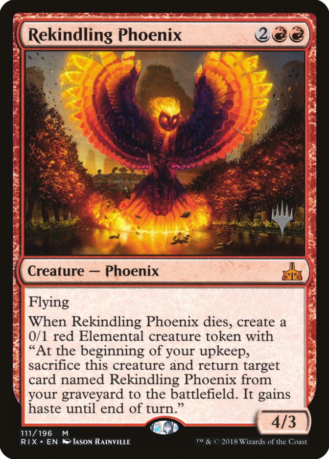 Rekindling Phoenix (Promo Pack) [Rivals of Ixalan Promos] | Gauntlet Hobbies - Angola