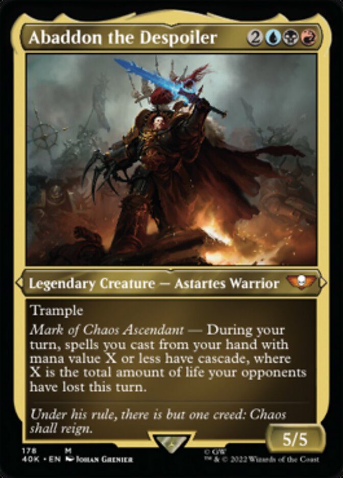 Abaddon the Despoiler (Display Commander) (Surge Foil) [Universes Beyond: Warhammer 40,000] | Gauntlet Hobbies - Angola