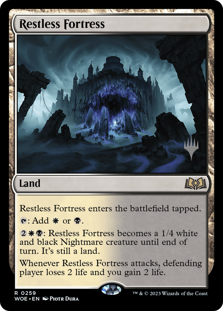 Restless Fortress (Promo Pack) [Wilds of Eldraine Promos] | Gauntlet Hobbies - Angola