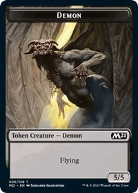 Demon // Goblin Wizard Double-sided Token [Core Set 2021 Tokens] | Gauntlet Hobbies - Angola