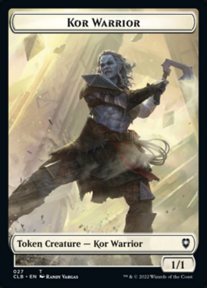 Kor Warrior // Shapeshifter (023) Double-sided Token [Commander Legends: Battle for Baldur's Gate Tokens] | Gauntlet Hobbies - Angola