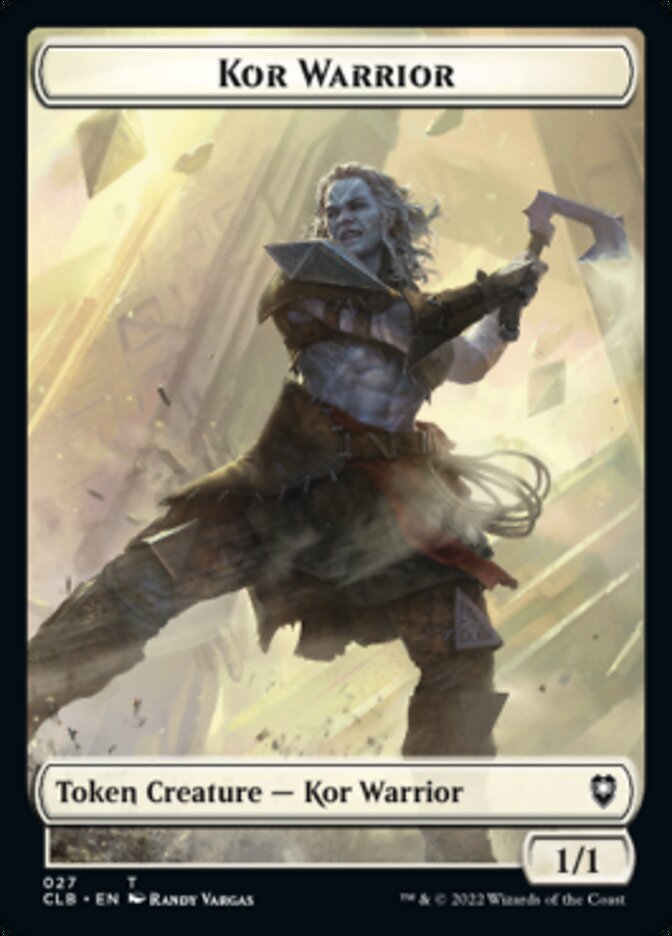 Kor Warrior // Treasure Double-sided Token [Commander Legends: Battle for Baldur's Gate Tokens]