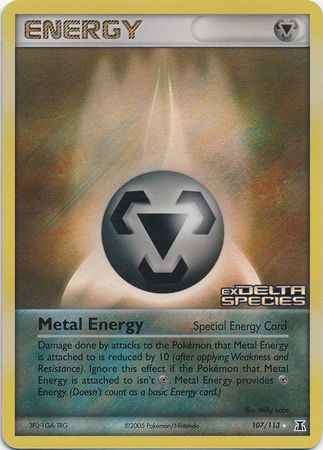 Metal Energy (107/113) (Stamped) [EX: Delta Species] | Gauntlet Hobbies - Angola