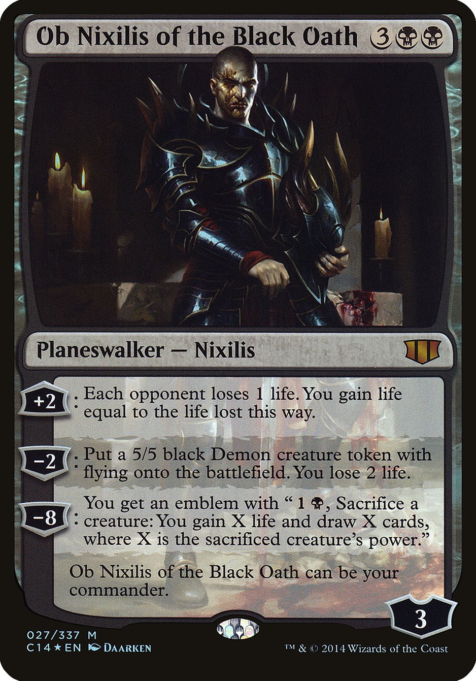 Ob Nixilis of the Black Oath (Oversized) [Commander 2014 Oversized] | Gauntlet Hobbies - Angola