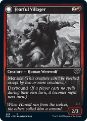 Fearful Villager // Fearsome Werewolf [Innistrad: Double Feature] | Gauntlet Hobbies - Angola