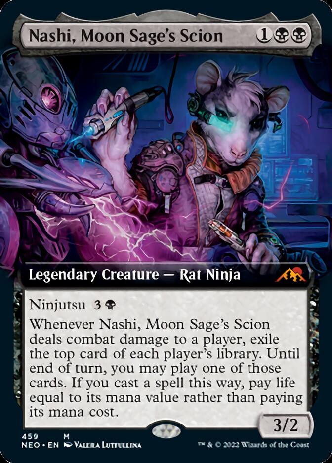 Nashi, Moon Sage's Scion (Extended Art) [Kamigawa: Neon Dynasty] | Gauntlet Hobbies - Angola