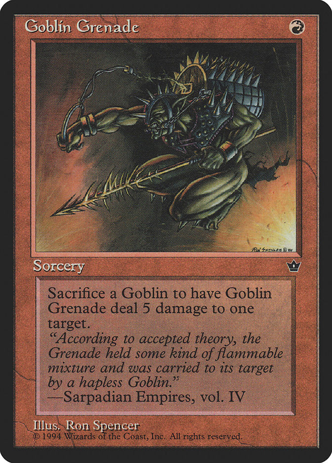Goblin Grenade (Ron Spencer) [Fallen Empires] | Gauntlet Hobbies - Angola