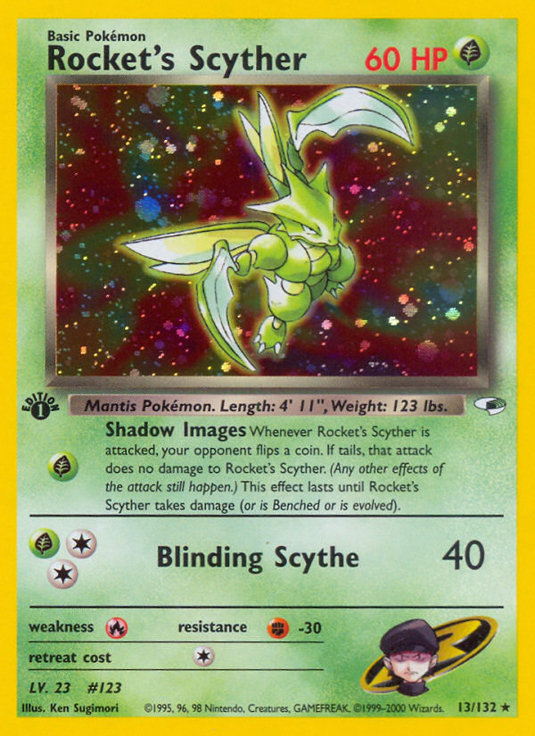 Rocket's Scyther (13/132) [Gym Heroes 1st Edition] | Gauntlet Hobbies - Angola