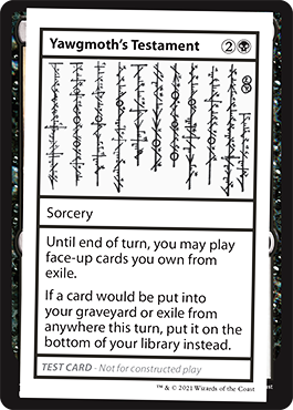 Yawgmoth's Testament (2021 Edition) [Mystery Booster Playtest Cards] | Gauntlet Hobbies - Angola