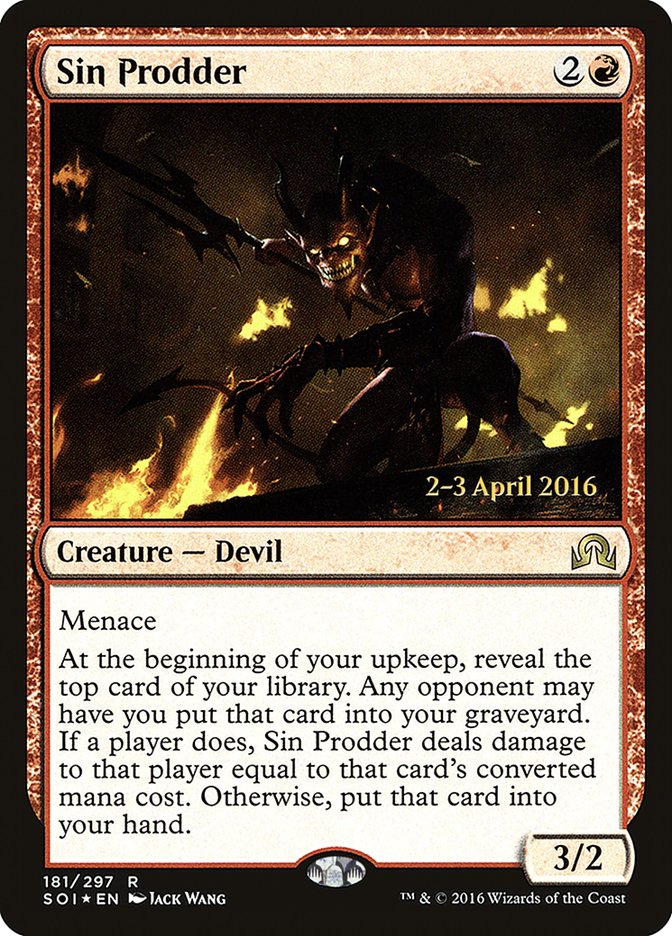 Sin Prodder [Shadows over Innistrad Prerelease Promos] | Gauntlet Hobbies - Angola