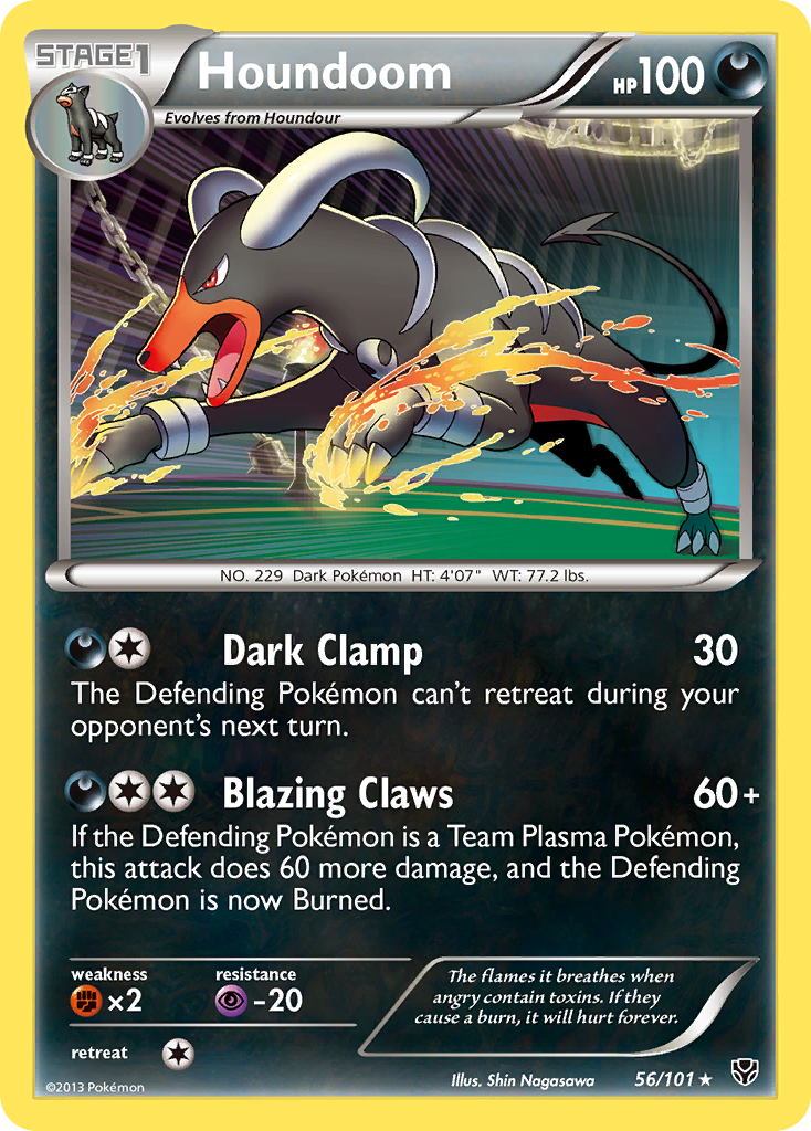 pokemon houndoom card value Houndoom (56/101) [Black & White: Plasma Blast]