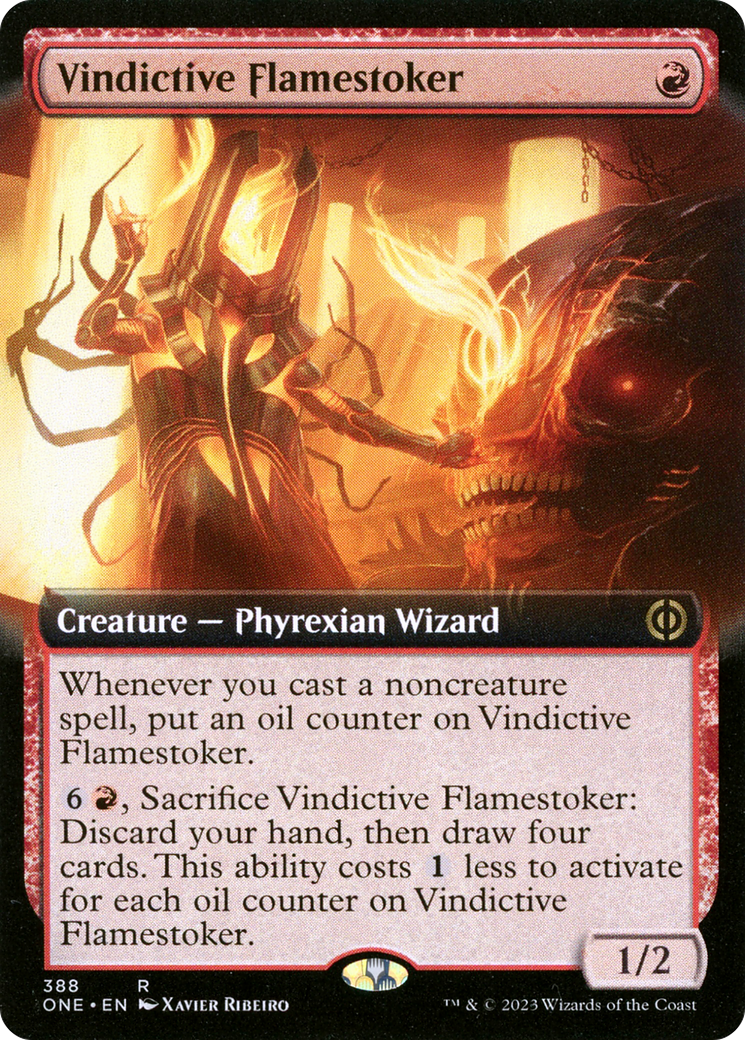 Vindictive Flamestoker (Extended Art) [Phyrexia: All Will Be One] | Gauntlet Hobbies - Angola