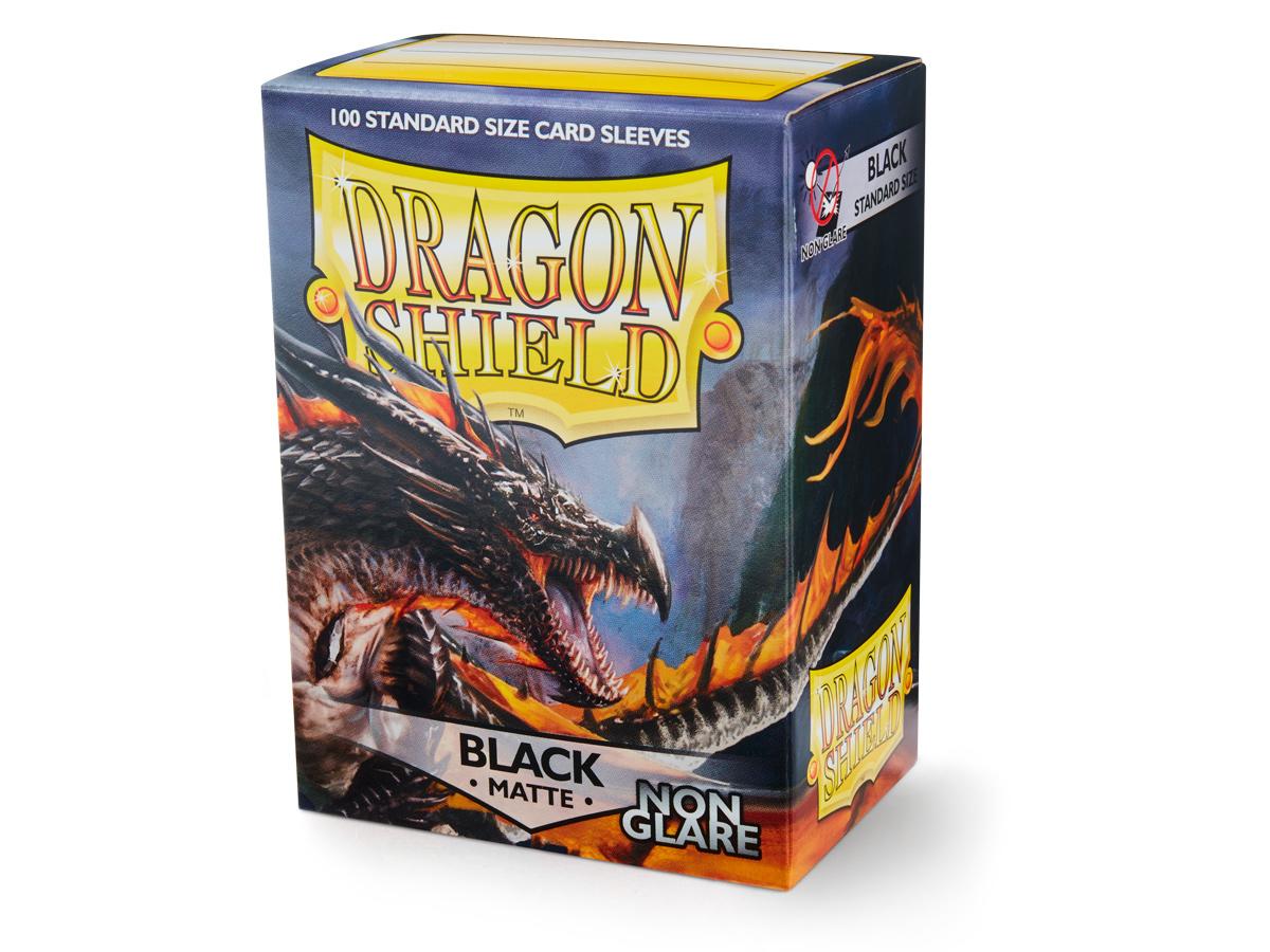 Dragon Shield Non-Glare Sleeve - Black ‘Amina’ 100ct | Gauntlet Hobbies - Angola