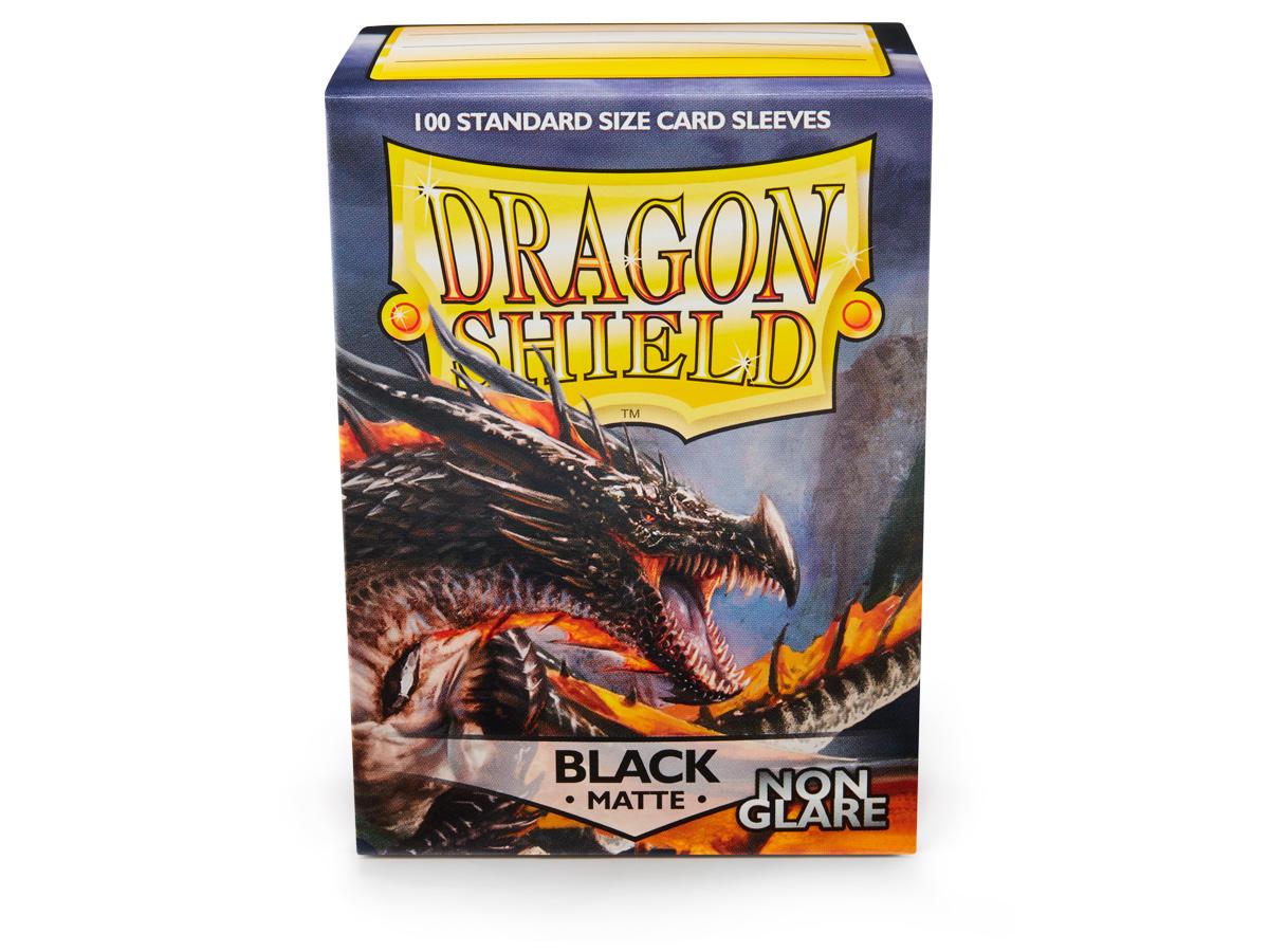 Dragon Shield Non-Glare Sleeve - Black ‘Amina’ 100ct | Gauntlet Hobbies - Angola