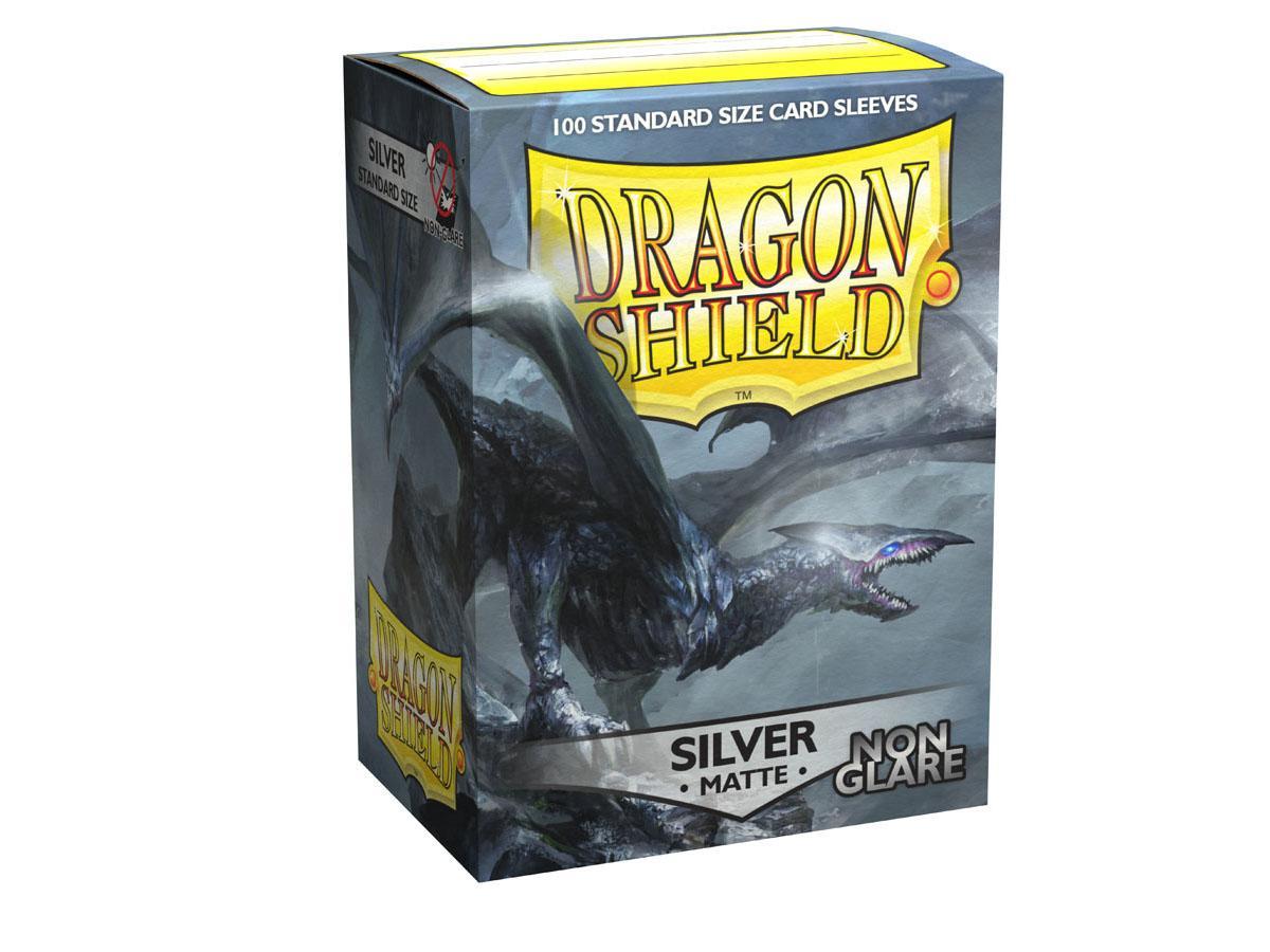 Dragon Shield Non-Glare Sleeve - Silver ‘Argentia’ 100ct | Gauntlet Hobbies - Angola