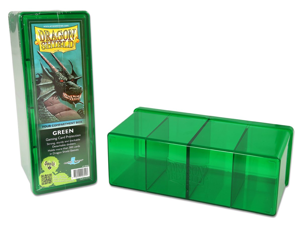 Dragon Shield Four Compartment Box – Green | Gauntlet Hobbies - Angola