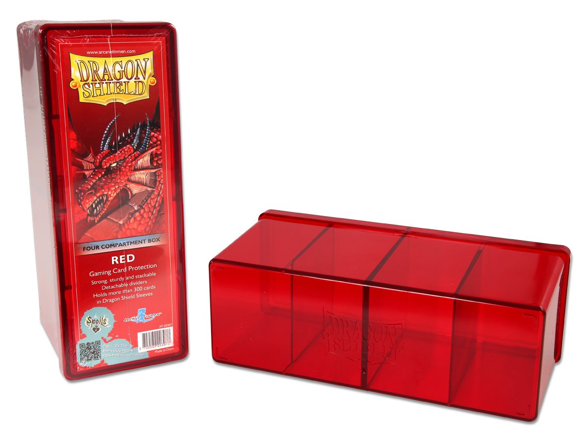 Dragon Shield Four Compartment Box – Red | Gauntlet Hobbies - Angola