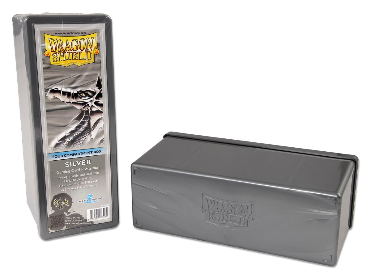 Dragon Shield Four Compartment Box – Silver | Gauntlet Hobbies - Angola