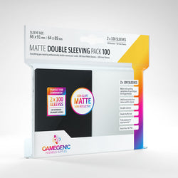 Gamegenic Matte Double Sleeving Pack - Black 100ct