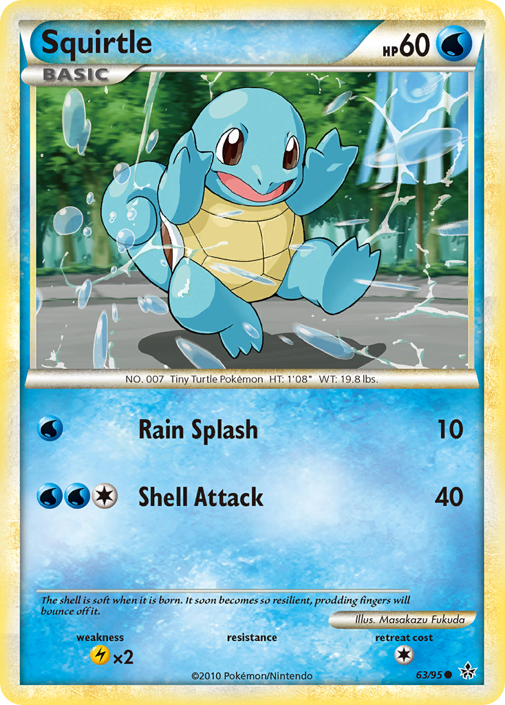Squirtle (63/95) [HeartGold & SoulSilver: Unleashed] | Gauntlet Hobbies - Angola