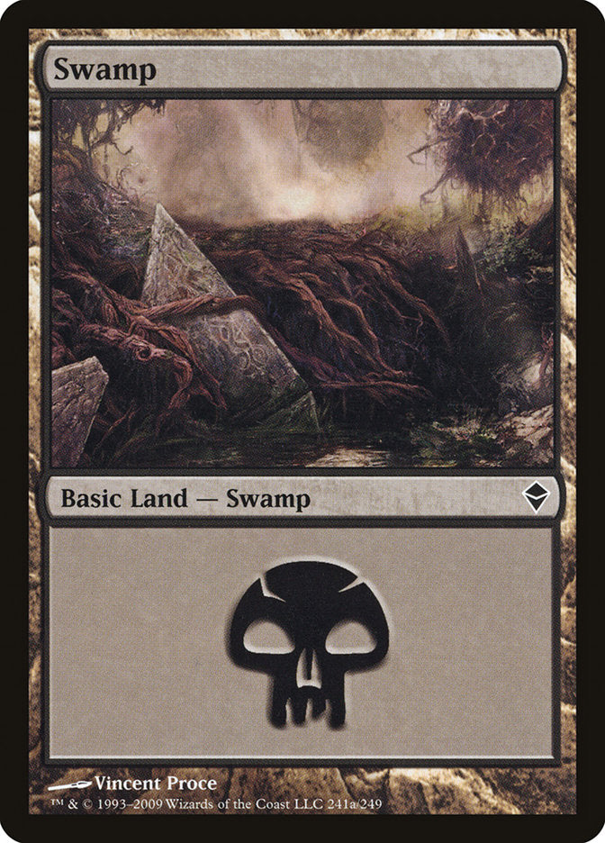 Swamp (241a) [Zendikar] | Gauntlet Hobbies - Angola