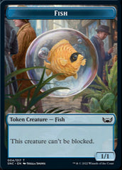 Fish // Angel Double-sided Token [Streets of New Capenna Tokens] | Gauntlet Hobbies - Angola