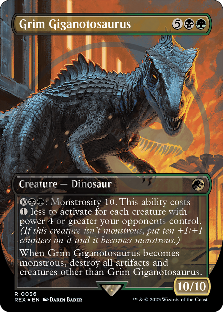 Grim Giganotosaurus Emblem (Borderless) [Jurassic World Collection Tokens] | Gauntlet Hobbies - Angola