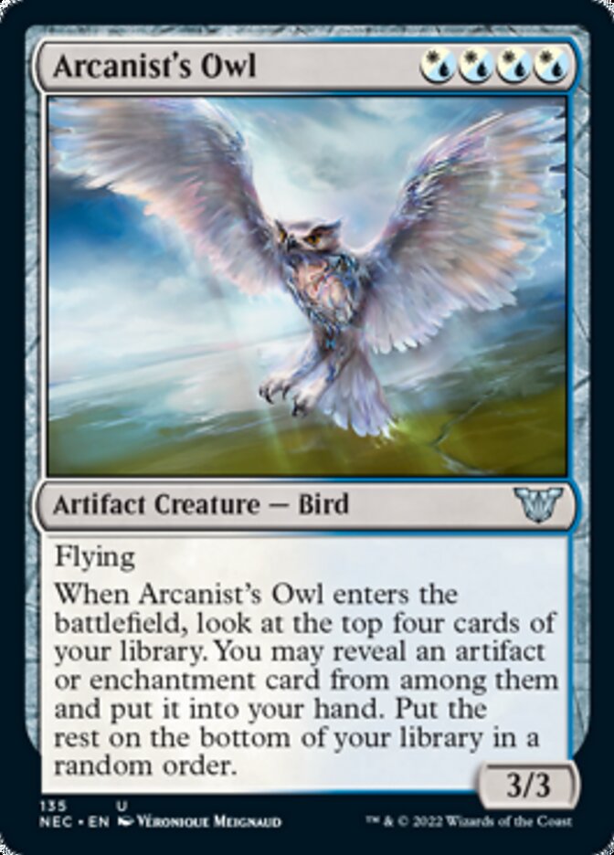 Arcanist's Owl [Kamigawa: Neon Dynasty Commander] | Gauntlet Hobbies - Angola