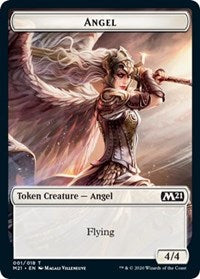 Angel // Saproling Double-sided Token [Core Set 2021 Tokens]