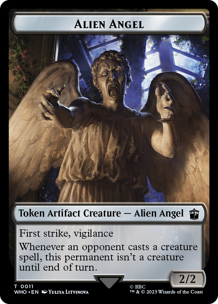 Alien Angel // Mutant Double-Sided Token [Doctor Who Tokens] | Gauntlet Hobbies - Angola