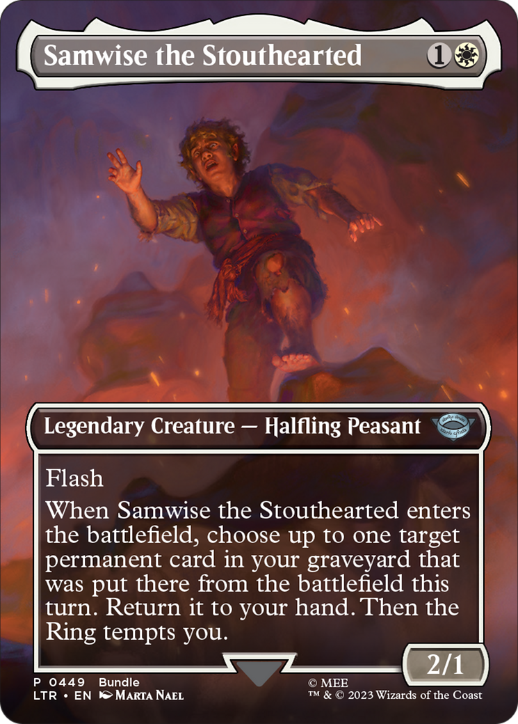 Samwise the Stouthearted (Borderless Alternate Art) [The Lord of the Rings: Tales of Middle-Earth] | Gauntlet Hobbies - Angola