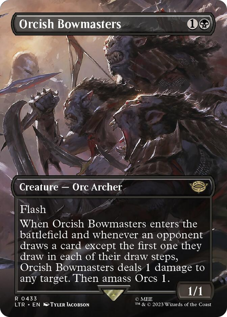 Orcish Bowmasters (Borderless Alternate Art) [The Lord of the Rings: Tales of Middle-Earth] | Gauntlet Hobbies - Angola
