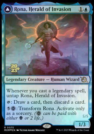 Rona, Herald of Invasion // Rona, Tolarian Obliterator [March of the Machine Prerelease Promos] | Gauntlet Hobbies - Angola