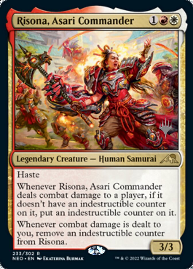 Risona, Asari Commander (Promo Pack) [Kamigawa: Neon Dynasty Promos] | Gauntlet Hobbies - Angola