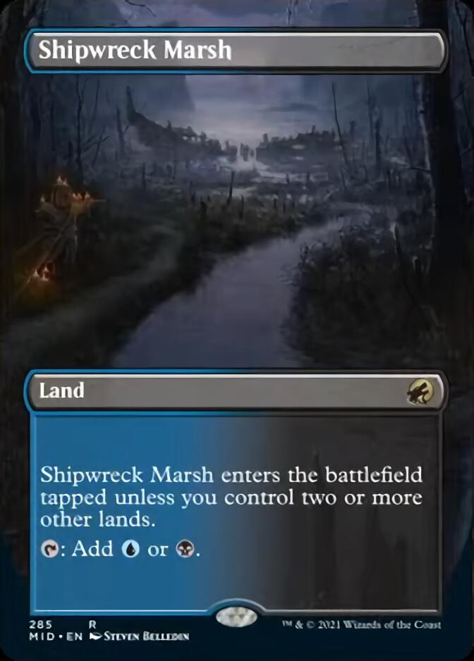 Shipwreck Marsh (Borderless) [Innistrad: Midnight Hunt] | Gauntlet Hobbies - Angola