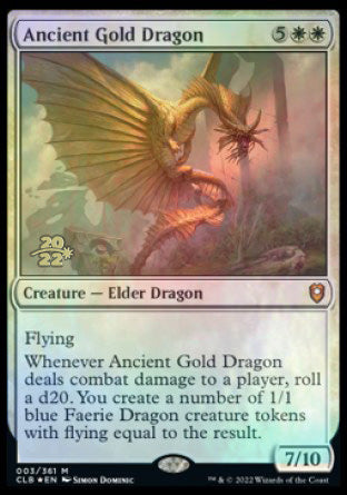 Ancient Gold Dragon [Commander Legends: Battle for Baldur's Gate Prerelease Promos] | Gauntlet Hobbies - Angola