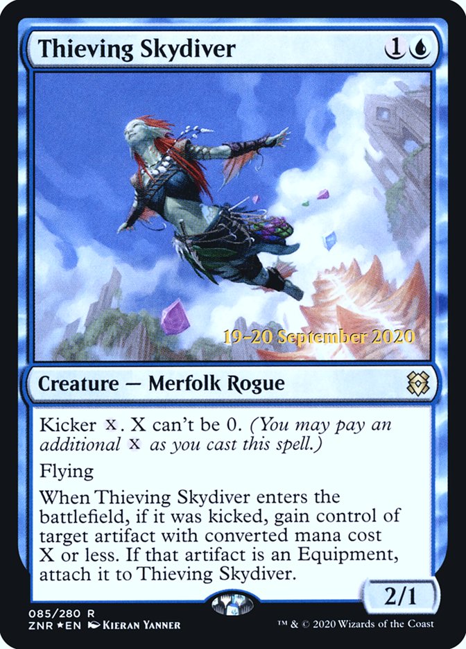 Thieving Skydiver [Zendikar Rising Prerelease Promos] | Gauntlet Hobbies - Angola