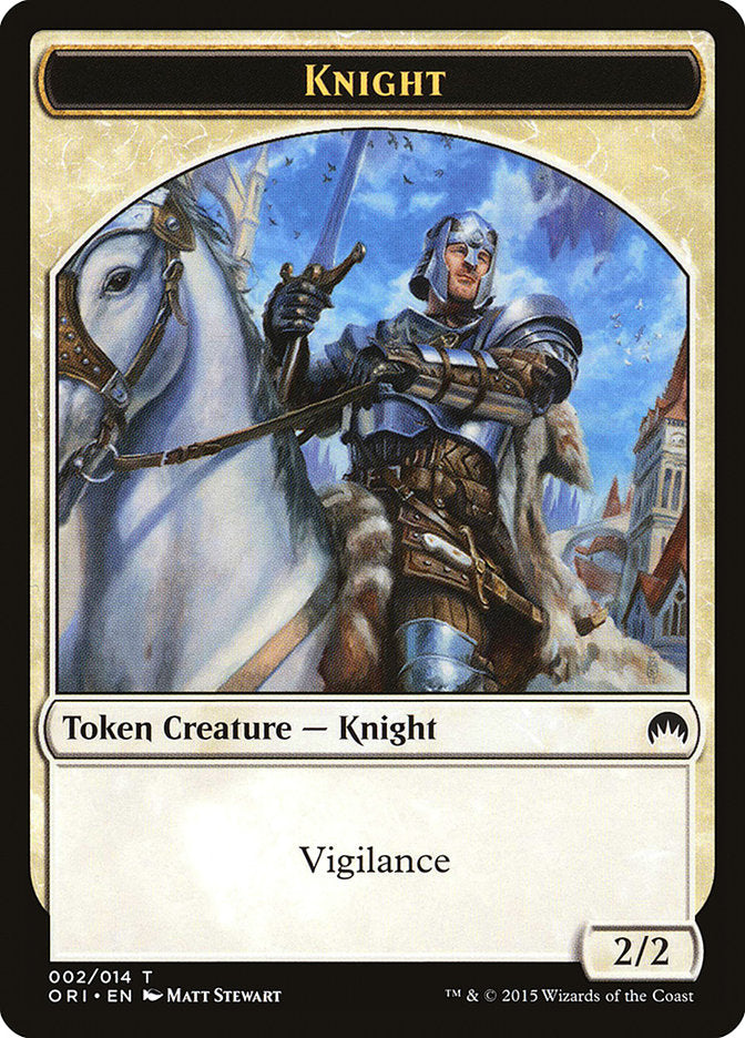 Knight Token [Magic Origins Tokens] | Gauntlet Hobbies - Angola