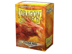Dragon Shield Sleeve -  ‘Clear Red' 100ct