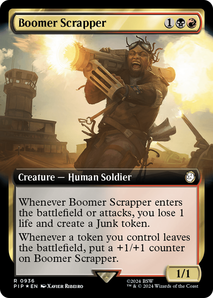 Boomer Scrapper (Extended Art) (Surge Foil) [Fallout] | Gauntlet Hobbies - Angola