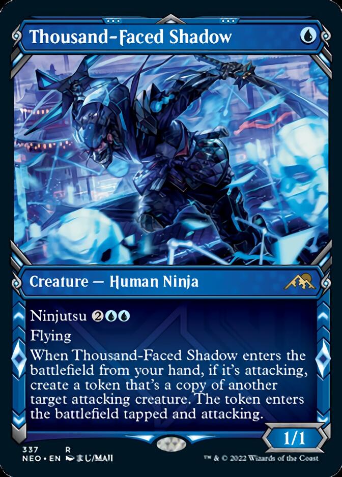 Thousand-Faced Shadow (Showcase Ninja) [Kamigawa: Neon Dynasty] | Gauntlet Hobbies - Angola