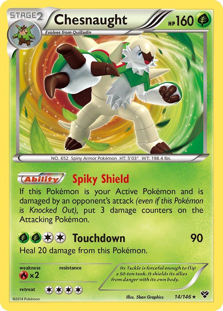 Chesnaught (14/146) (Cosmos Holo) (Blister Exclusive) [XY: Base Set] | Gauntlet Hobbies - Angola