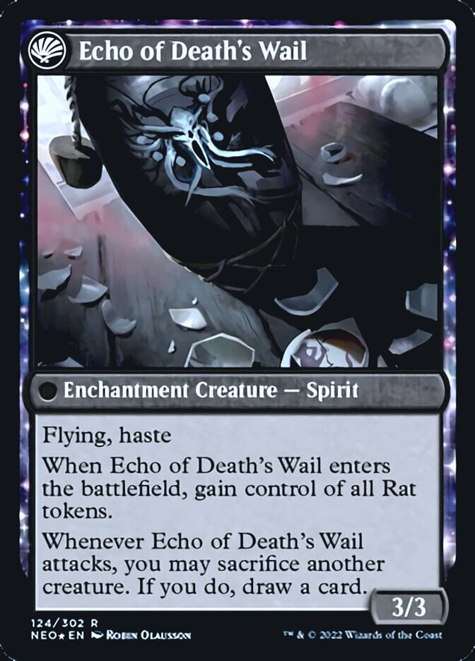 Tribute to Horobi // Echo of Death's Wail [Kamigawa: Neon Dynasty Prerelease Promos] | Gauntlet Hobbies - Angola