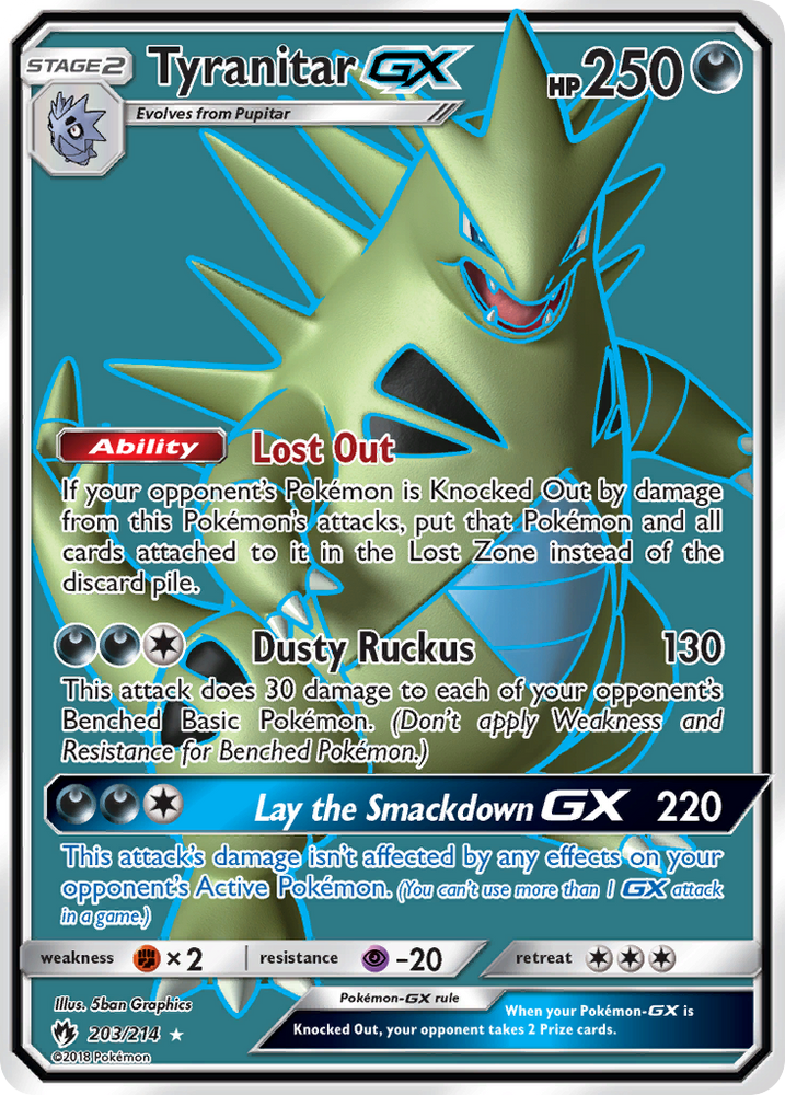 Tyranitar GX (203/214) [Sun & Moon: Lost Thunder]