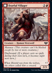 Fearful Villager // Fearsome Werewolf [Innistrad: Crimson Vow] | Gauntlet Hobbies - Angola