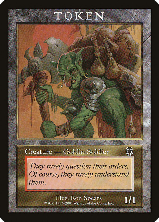 Goblin Soldier Token [Magic Player Rewards 2001] | Gauntlet Hobbies - Angola